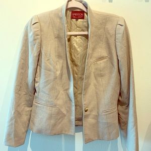 Sasson 2 Piece Blazer & Skirt - Beige vintage